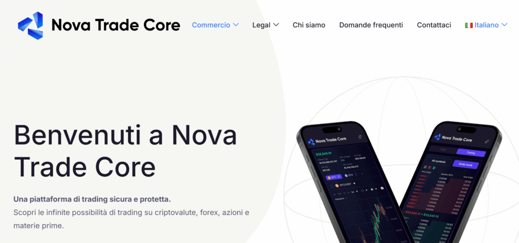 NovaTradeCore homepage